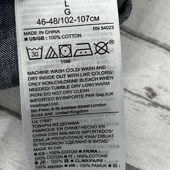 Banana Republic Heritage Collection Denim Chambray Grant Fit Shirt Men's Large - Picture 11 of 12